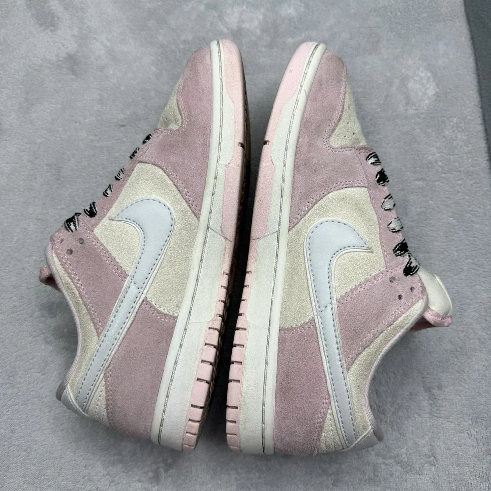 Nike Dunk Low LX Pink Foam Sail Suede Women's Sneakers DV3054-600 Size 5.5